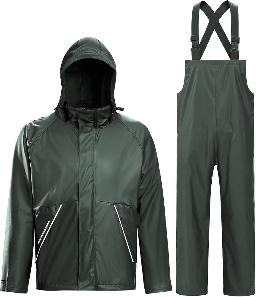 TOWN&FIELD Rain Suits for Fishing Waterproof Rain Gear for Men Women Heavy Duty Rain Coat Jacket ... | Amazon (US)