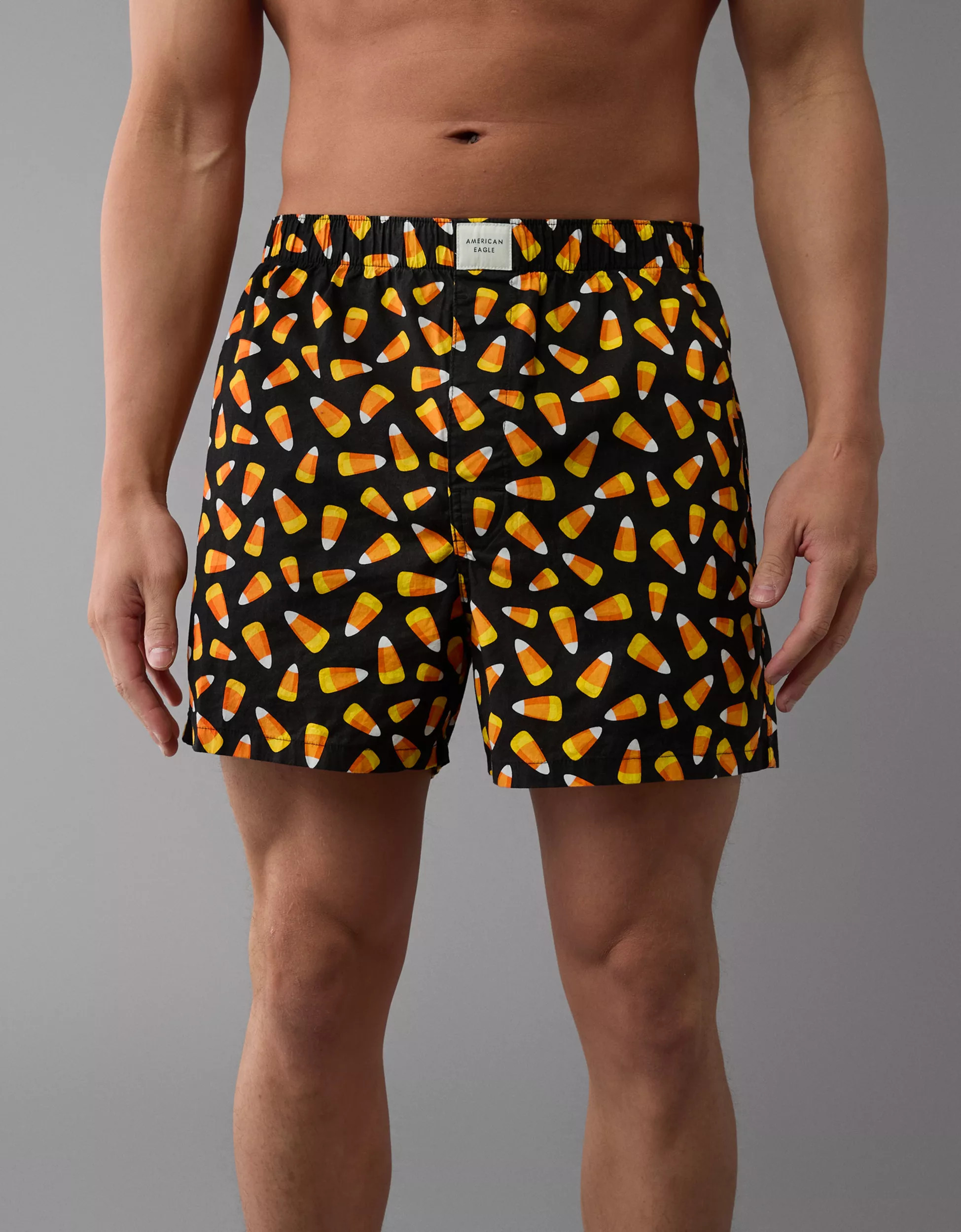 AEO Men's Candy Corn Halloween Stretch Boxer Short | American Eagle Outfitters (US & CA)