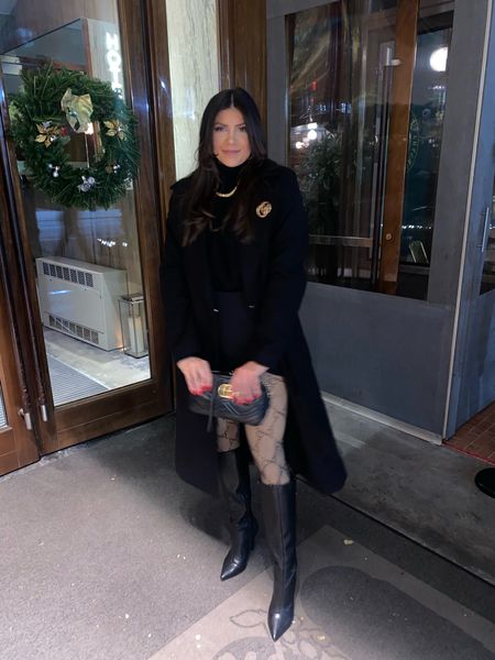 All black outfit, winter outfit, nyc outfit, gucci inspired tights, chic minimal outfits


#LTKstyletip #LTKHoliday #LTKSeasonal