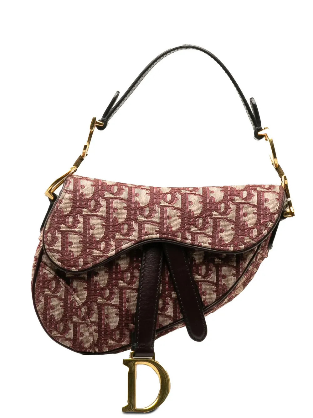 Christian Dior Pre-Owned 2018 mini Oblique Saddle shoulder bag - Red | Farfetch Global