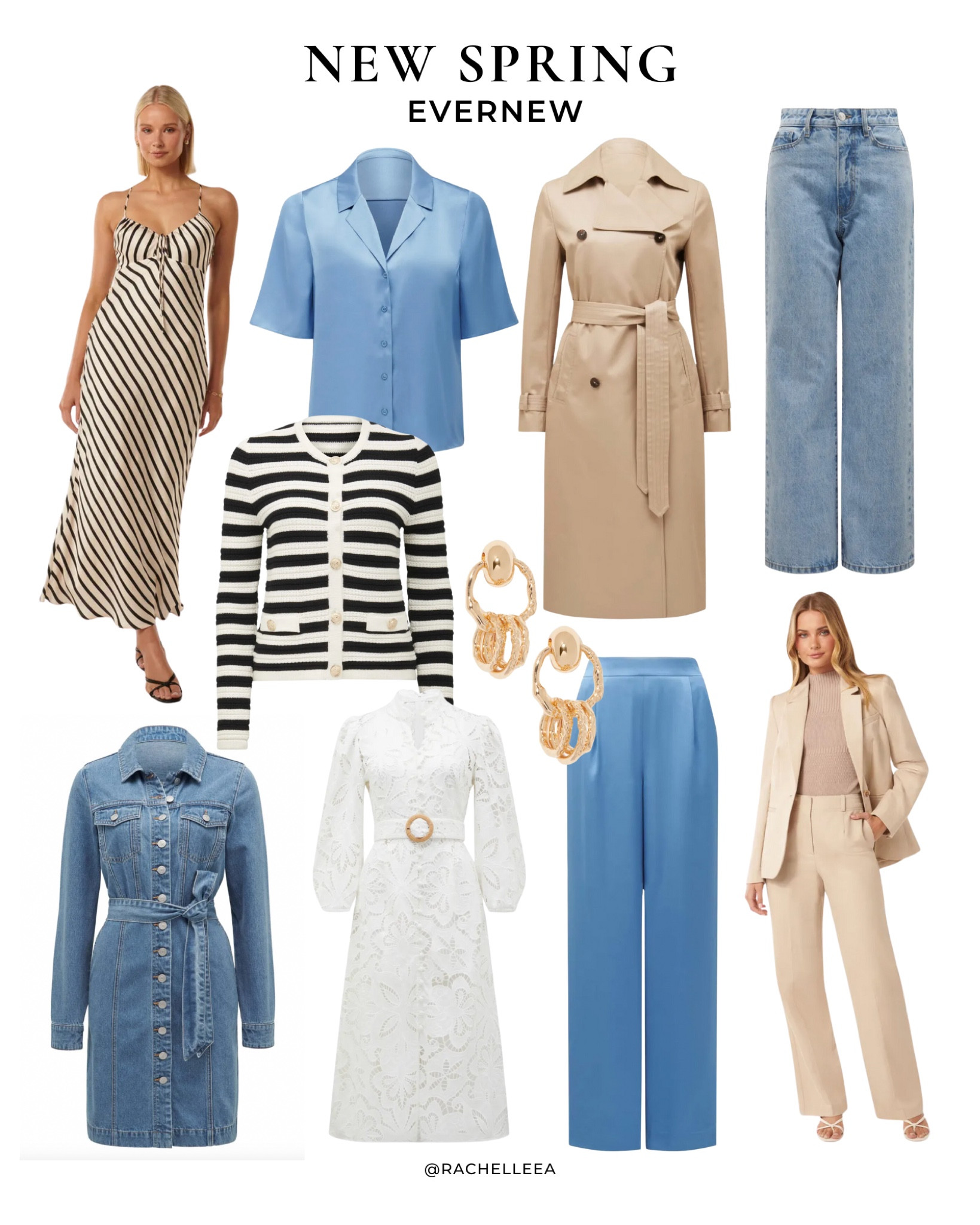 New spring 2024 ever new! Stripe jacket. Beige suit. Trench coat. Gold jewellery. #springoutfits

#LTKSeasonal #LTKSpringSale #LTKstyletip