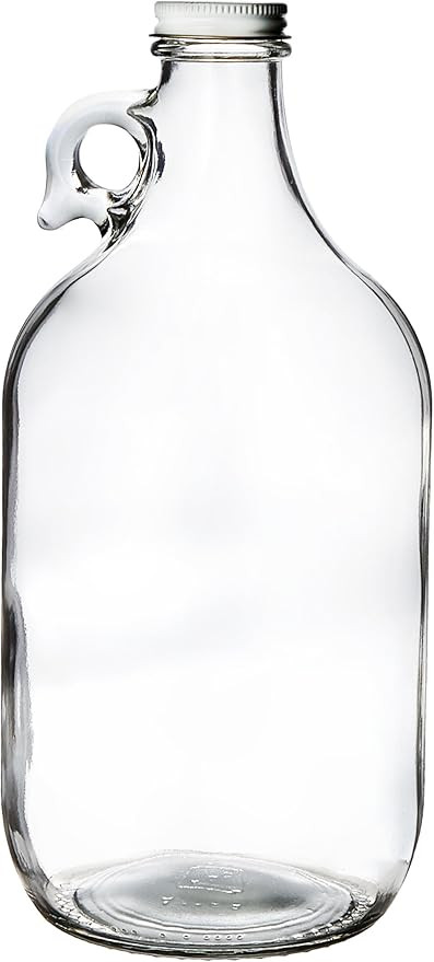 Kombucha Brooklyn 13-DXKS-HM6G Growler, Clear Glass Half-Gallon (64oz) with lid | Amazon (US)
