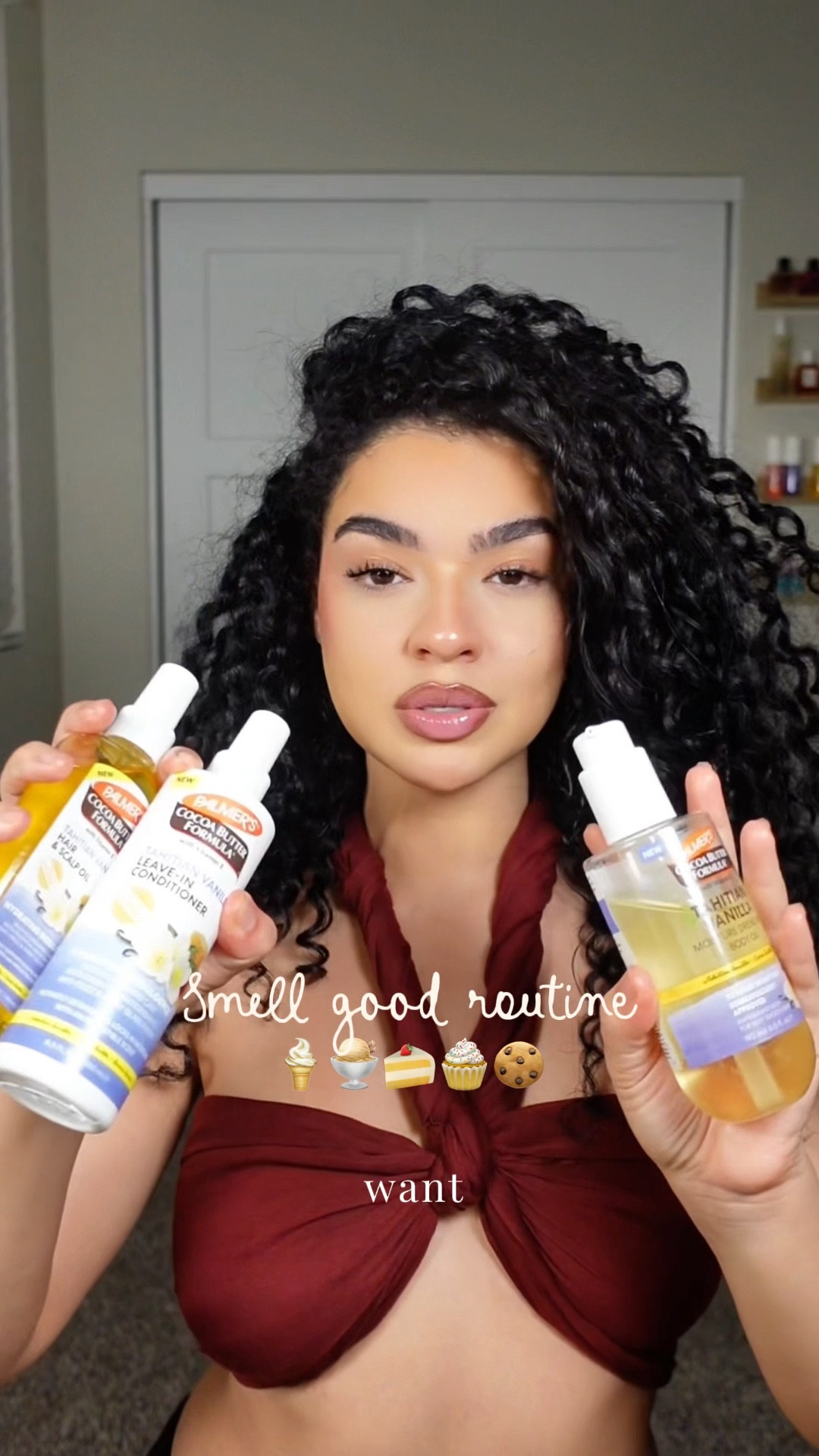 Smell good routine 🍨🍦🤍🧁

Items featured:
@palmers 

#smellgoodroutine #vanillascents #palmerstahitianvanilla #curlyhair #leaveinconditioner

#LTKmorningroutine #LTKgrwm #LTKootd