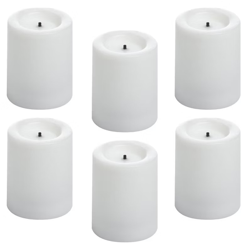 6pk LED Flameless Tea Lights - White - Sun Squad™ | Target