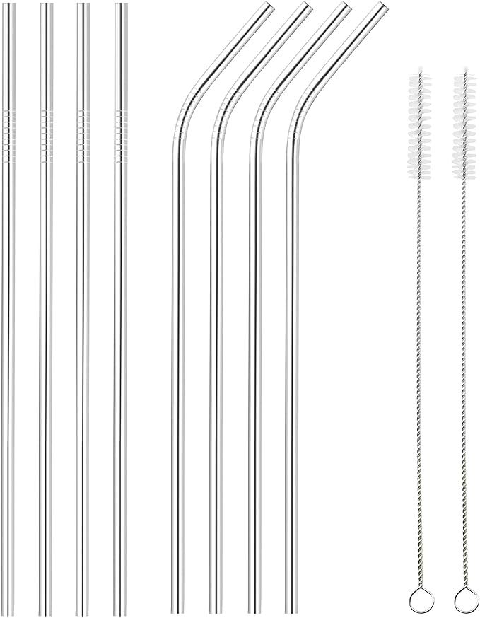 SipWell Stainless Steel Drinking Straws (8 Piece Set) | Amazon (US)