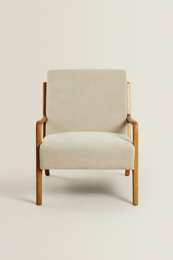 ASH WOOD LINEN ARMCHAIR | Zara US
