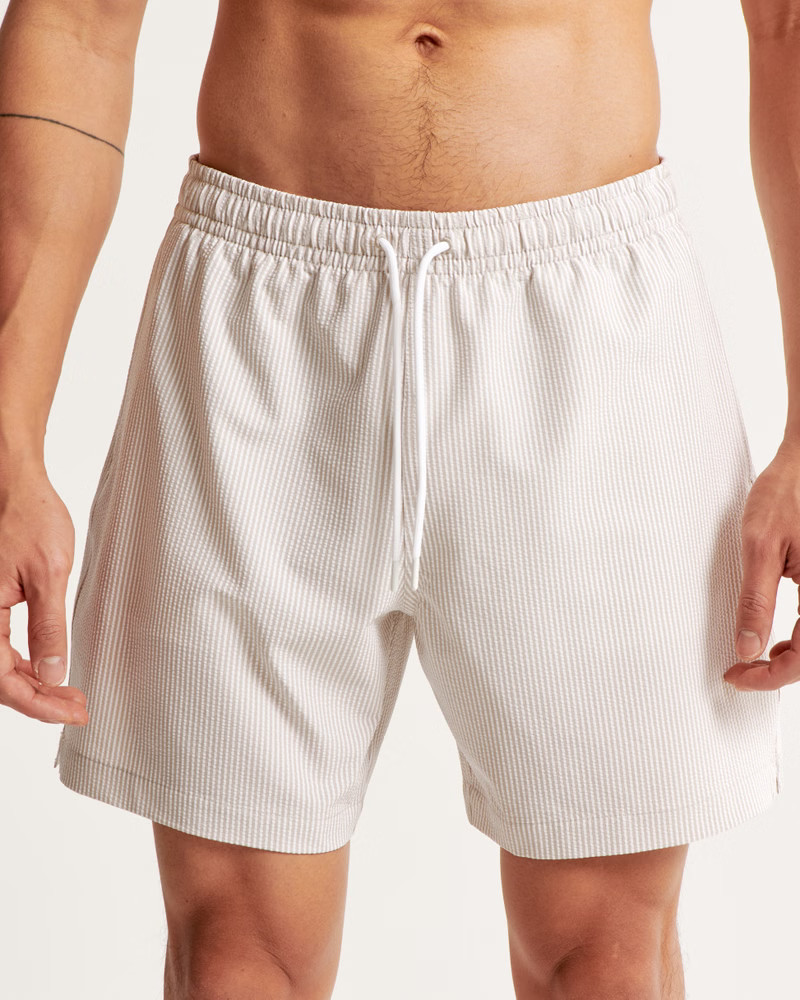 Pull-On Seersucker Swim Trunk | Abercrombie & Fitch (US)
