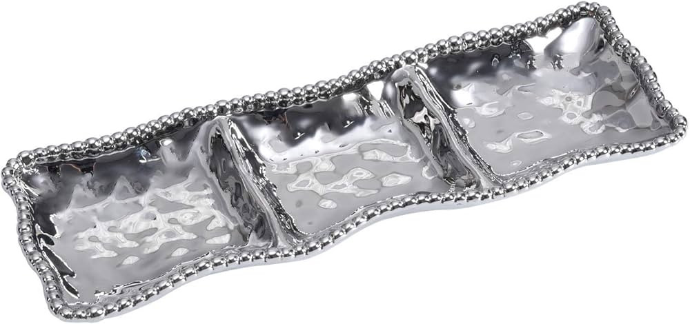 Pampa Bay 3 Section Porcelain Serving Piece (Silver) | Amazon (US)