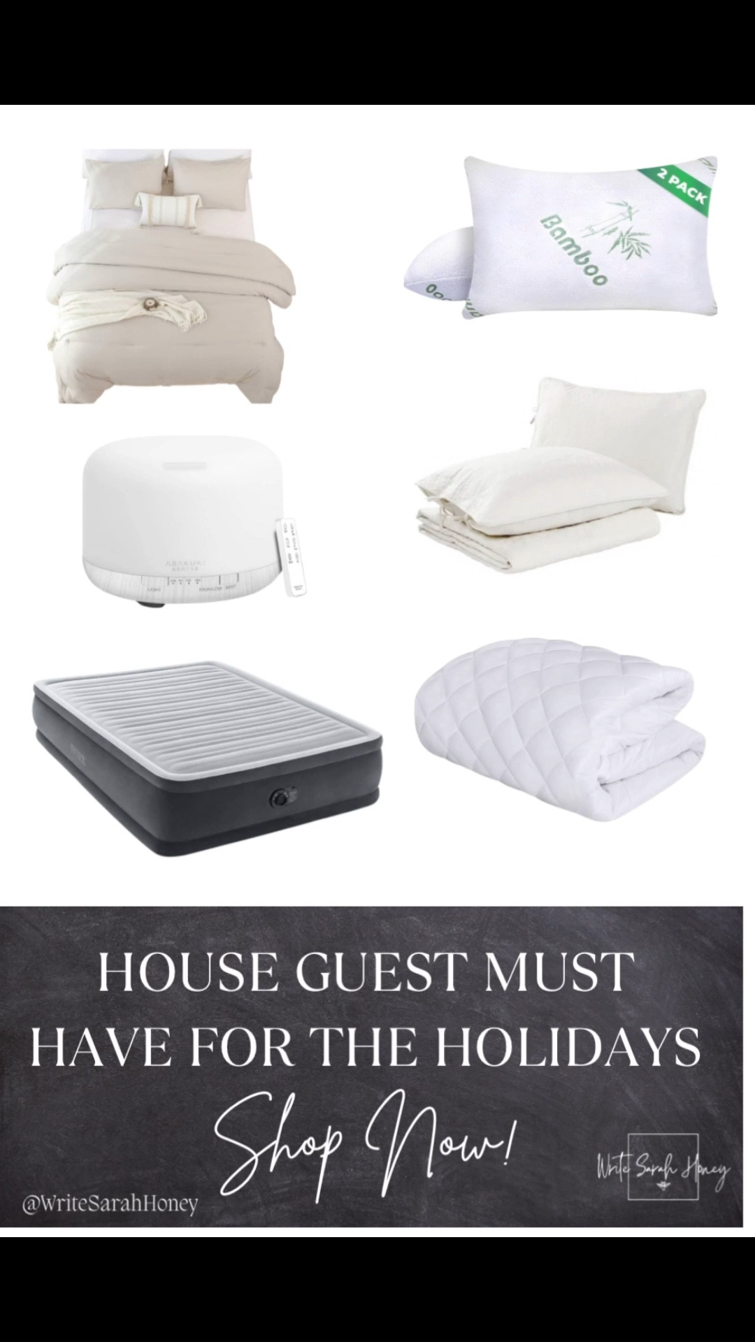 Get Your Home Guest-Ready! Shop Our Must-Haves for the Perfect House Guest Experience. Shop Now! Follow Write Sarah Honey! 

#HouseGuestEssentials #HomeMustHaves #GuestReady #HostWithStyle #HomeComforts #GuestPrep #HomeEssentials #CozyHome #HouseGuestTips #HomeInspiration #HostLife #GuestRoomIdeas #WelcomeHome #HomeDecor #ShopNow #HomeSweetHome

#LTKHome #LTKFindsUnder100 #LTKHoliday