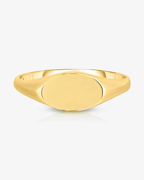 Engravable Gold Signet Ring | Ring Concierge