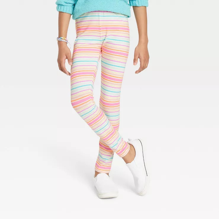Girls' Striped Leggings - Cat & Jack™ | Target