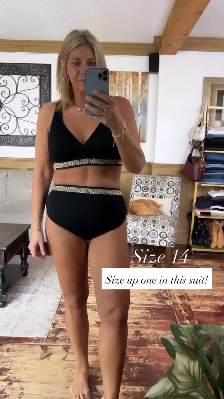 Size up one in this suit! I’m in the Size 14 and I’m a size 12 fyi. Use code NOIULLA to save 35% as well! 

#LTKMidsize #LTKSeasonal #LTKOver40