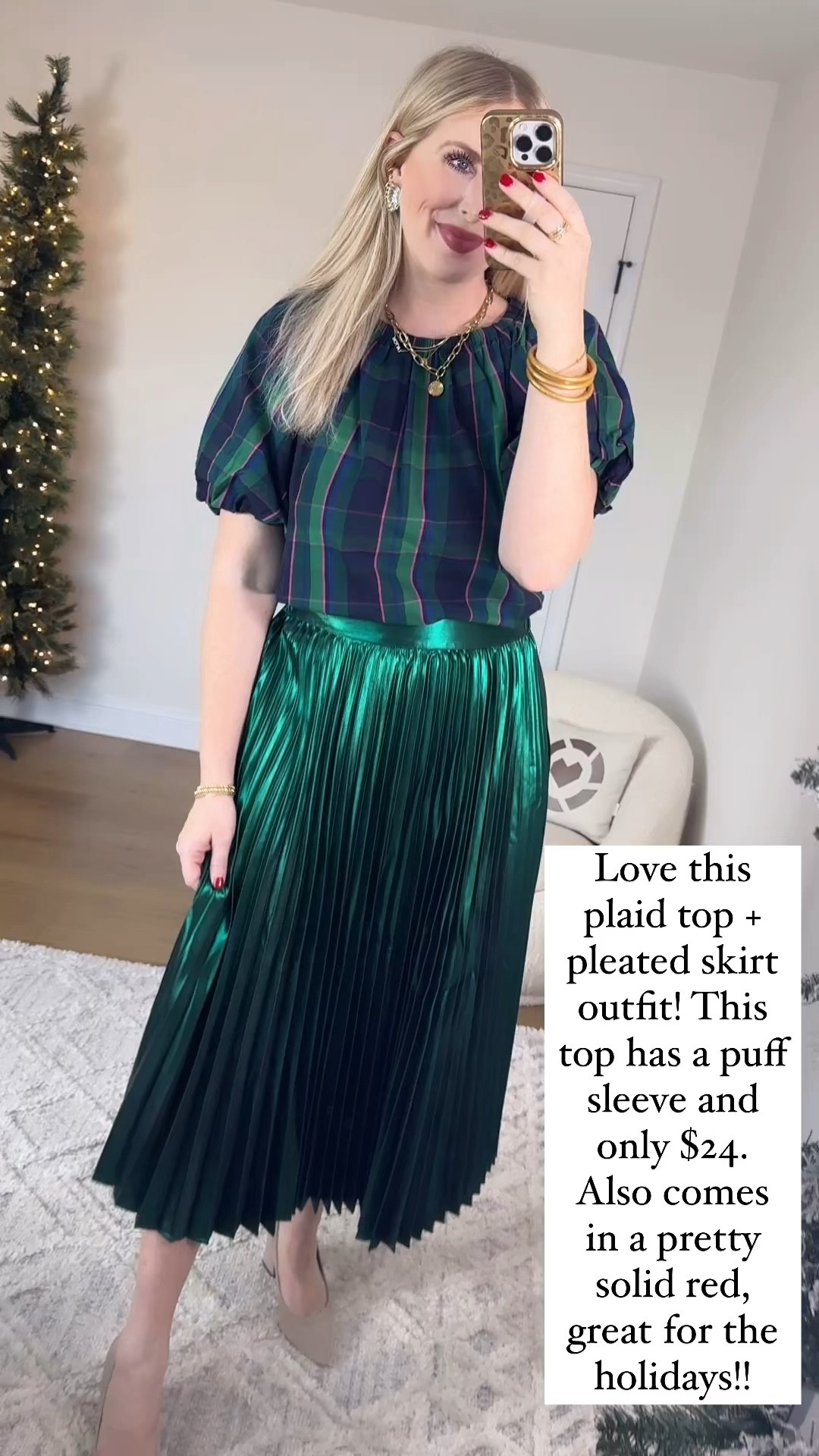 Daily try on, Walmart try on, pleated midi skirt, plaid top

#LTKWatchNow #LTKFindsUnder50 #LTKHoliday