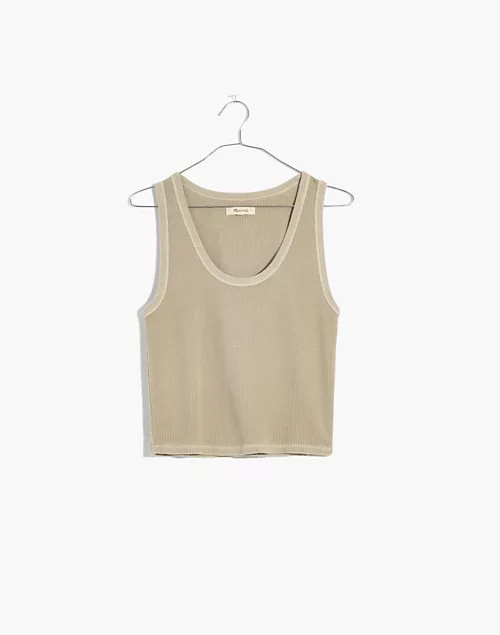Waffle Knit Scoop Crop Tank | Madewell