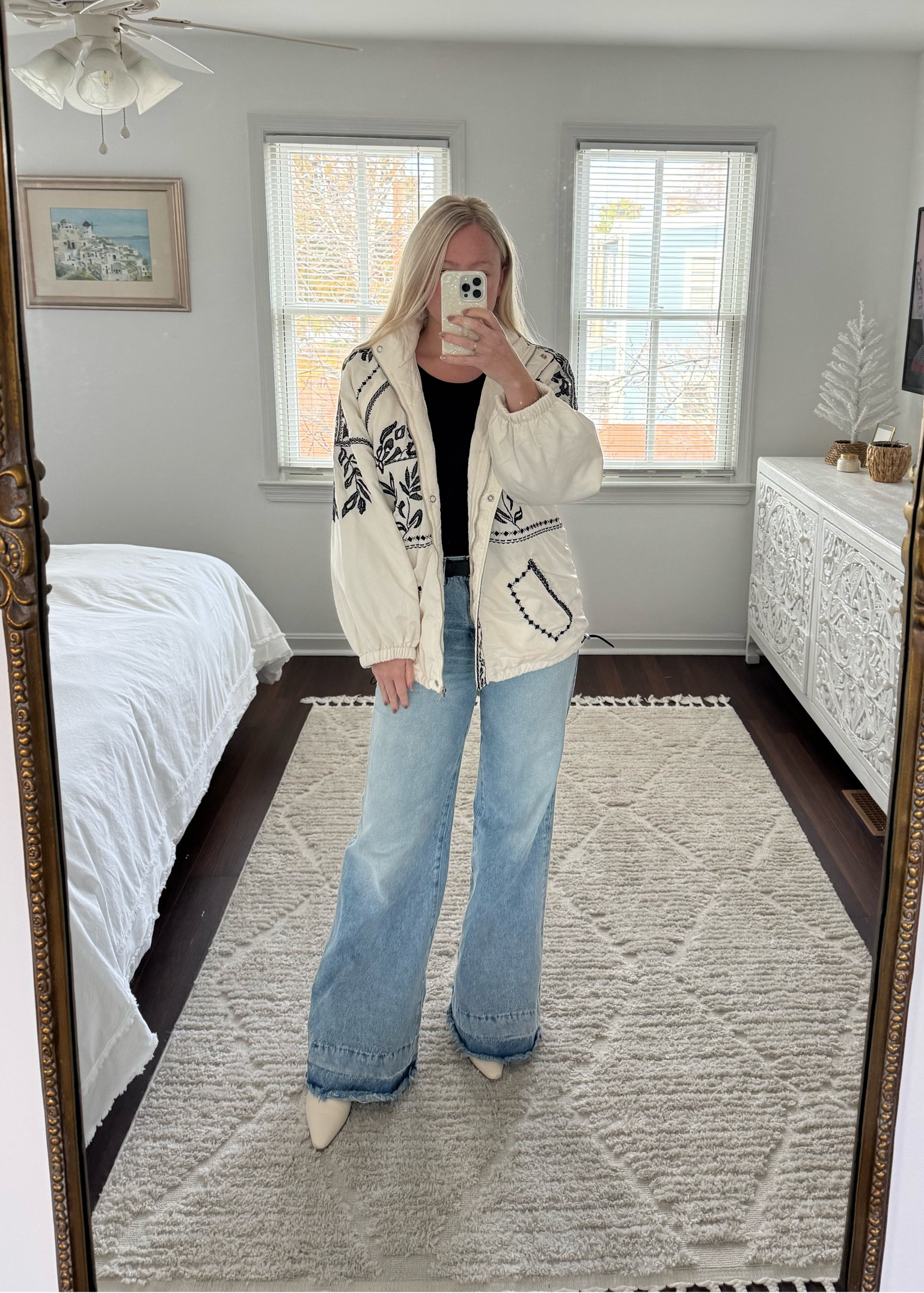 My entire outfit is on sale today and each piece is under $65! The embroidered jacket is the perfect fun, neutral touch to any outfit, the wide leg jeans are super flattering and the cream boots are seriously so comfortable! Get each item while they’re still on sale! 

Anthropologie sale, Sale jeans, sale jacket, sale boots, sale shoes, sale alert, transition outfit, winter outfit, errand outfit, travel outfit, spring outfit, spring jacket, winter jacket, lightweight jacket

#LTKFindsUnder100 #LTKSaleAlert #LTKShoeCrush