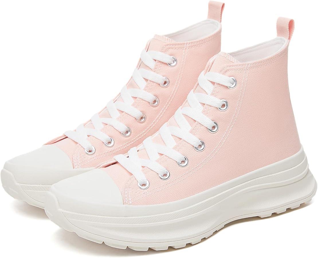 yageyan Womens High Top Sneakers Womens Platform Shoes Canvas Shoes for Womens Tennis Shoes Class... | Amazon (US)