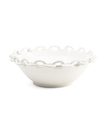 16.5in Ceramic Chain Edge Bowl | Marshalls