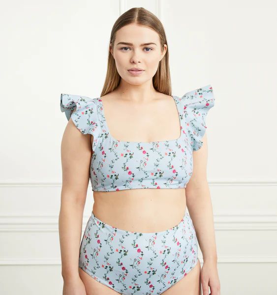 The Isla Swim Top - Pond Floral | Hill House Home