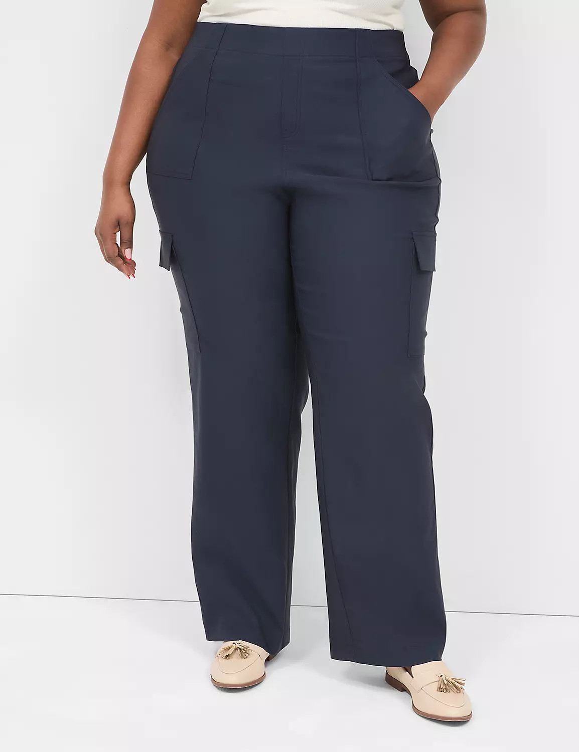 4-Season Pull-On Straight Cargo Pant | Lane Bryant (US)