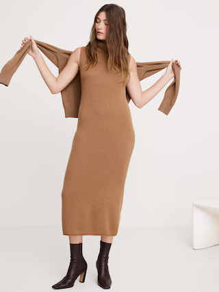 Lightweight Cashmere Turtleneck Midi Dress | Banana Republic (US)