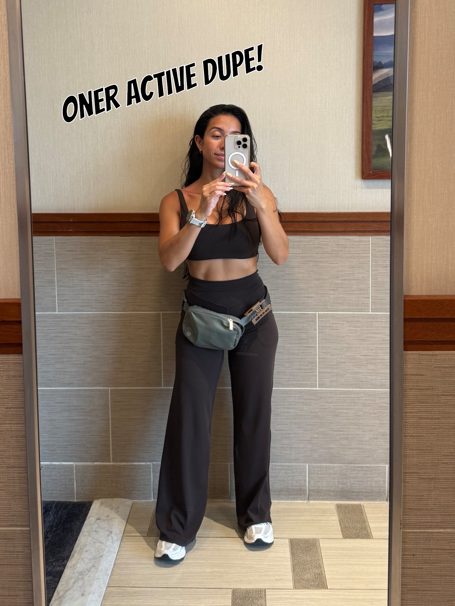 Oner Active dupe! Best airport outfit and to run errands. So soft and comfy my! I’m wearing a size XS in both. Pants are the “short” version  

#LTKActive #LTKSummerEdit #LTKPetite