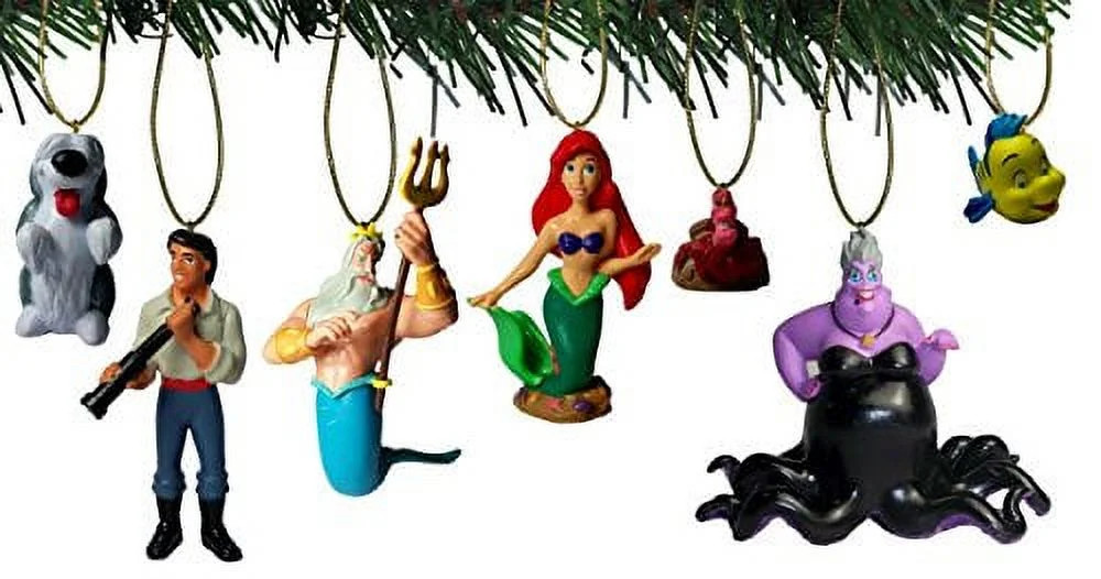 Disney Little Mermaid 7pc Ornament Set - Walmart.com | Walmart (US)