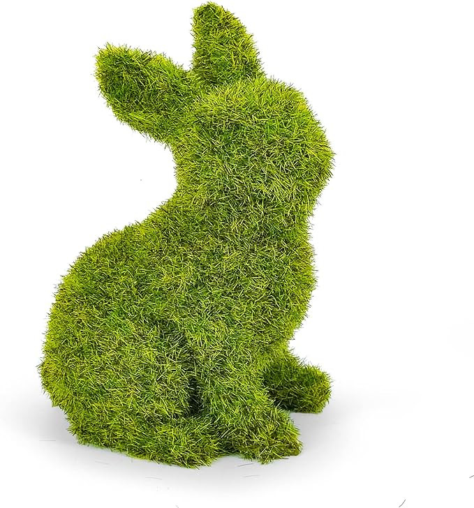 Easter Bunny Decorations,Resin Moss Bunny Figurine,Garden Artificial Moss Rabbit Easter Décor Ea... | Amazon (US)
