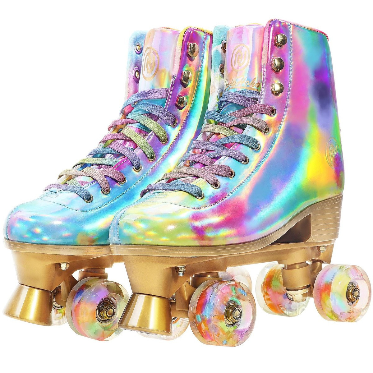 JajaHoho Roller Skates for Women, Holographic High Top Classic Rollerskates S... | eBay | eBay US