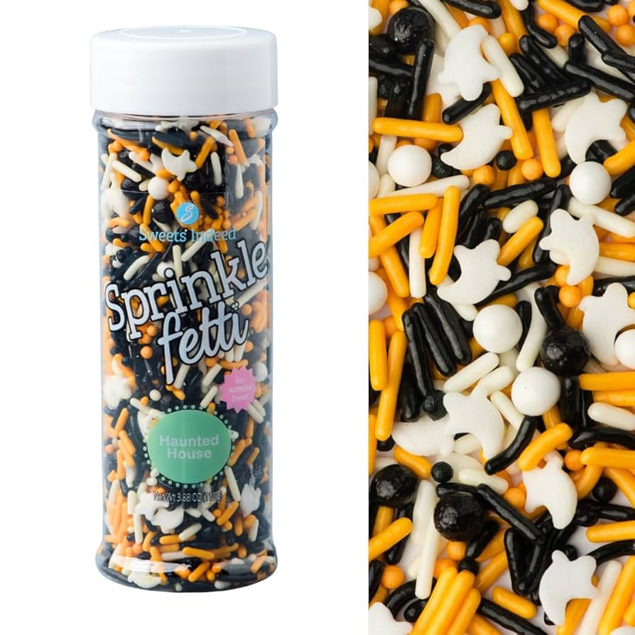 Sweets Indeed Natural Dye Free Halloween Sprinkles, Edible Sprinkle Mix, Perfect for Cake Decorat... | Amazon (US)
