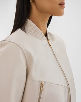 LaMarque Kordella Reversible Leather Bomber Jacket | Neiman Marcus