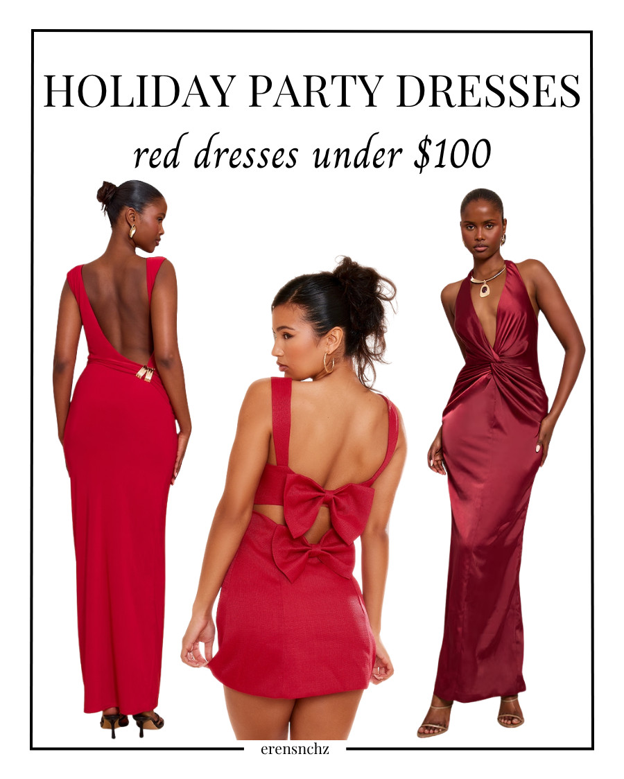 Red Dresses for Holiday Parties ❤️🎉 Stunning styles that won’t break the bank — all under $100! From flirty minis to elegant midi dresses, these festive red picks are perfect for holiday gatherings and Christmas celebrations. Affordable, chic, and totally Instagram-ready ✨ #holidaystyle #reddressunder100 #festivefashion #holidaypartyoutfit 

 #LTKGiftGuide #LTKHoliday #LTKFindsUnder100