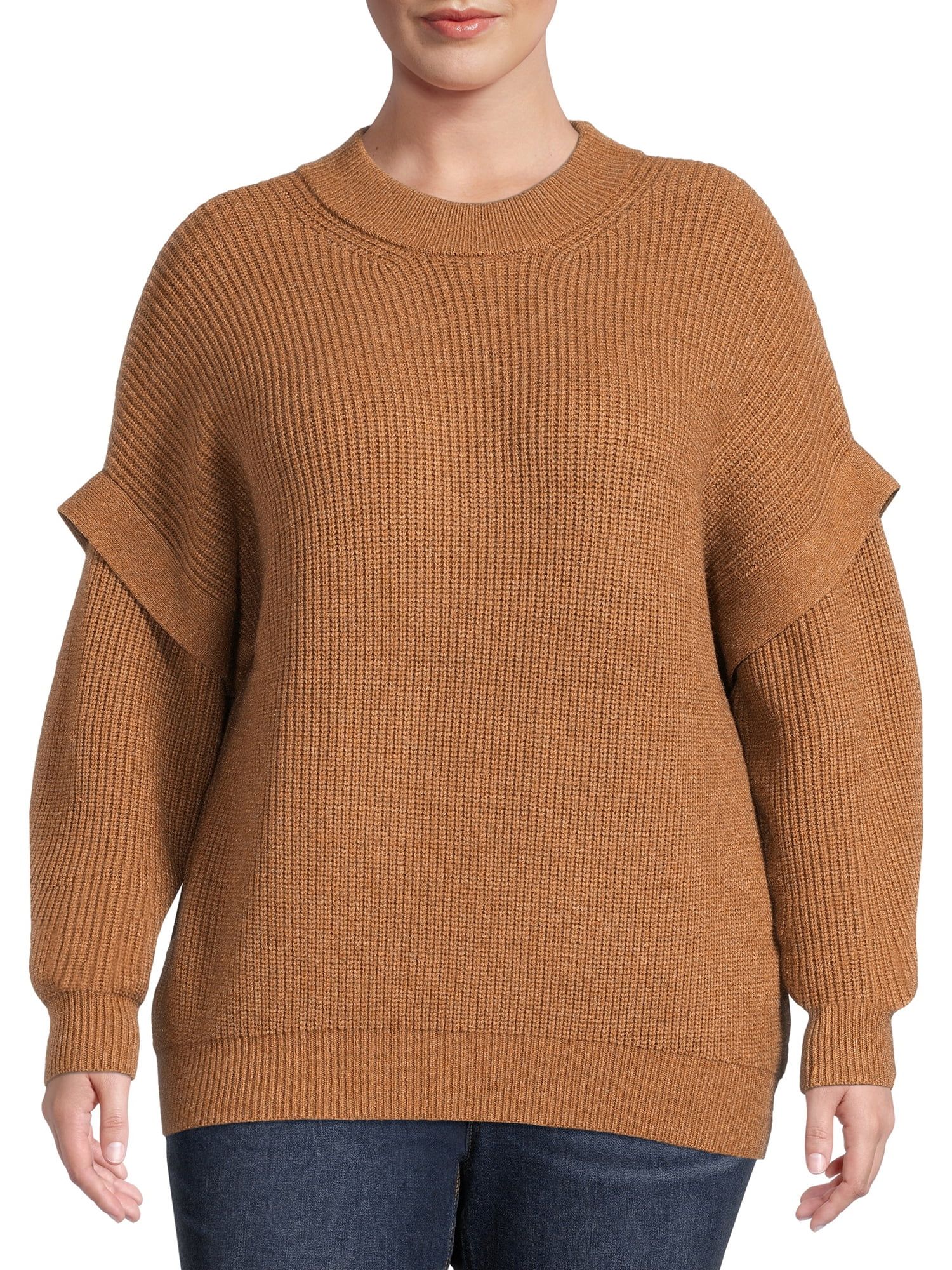 Terra & Sky Women's Plus Size Layered Sweater | Walmart (US)