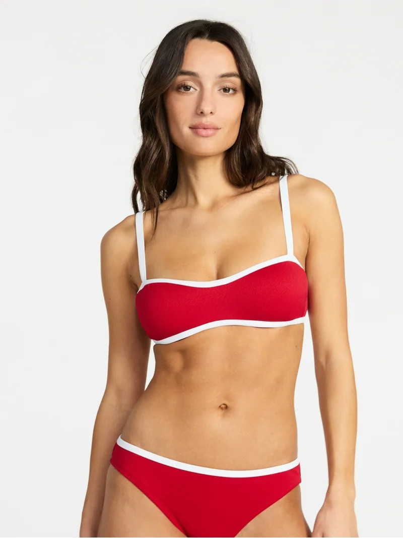 Time and Tru Women's and Women's Plus Size Tropez Hidden Underwire Bandeau Bikini Top, Sizes XS-3... | Walmart (US)