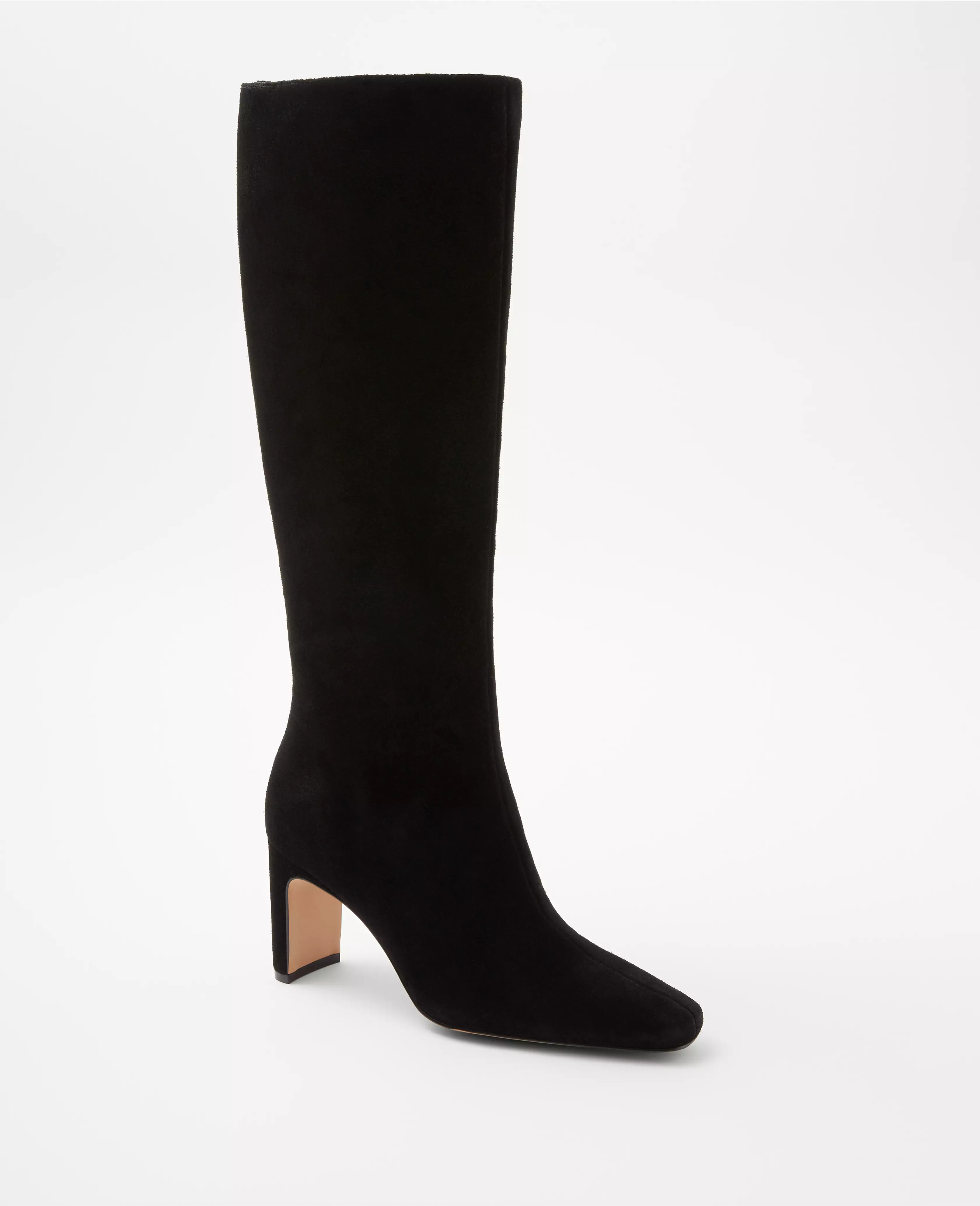 High Blade Heel Suede Boots | Ann Taylor (US)