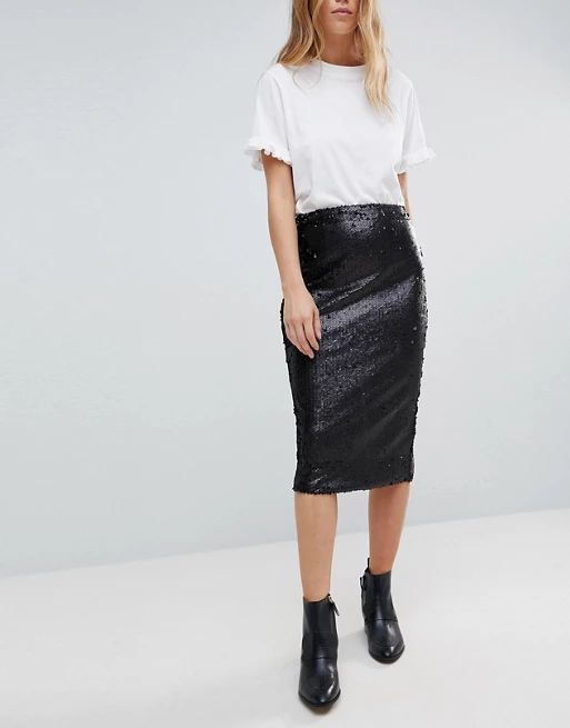 Minkpink Sequin Midi Skirt | ASOS US