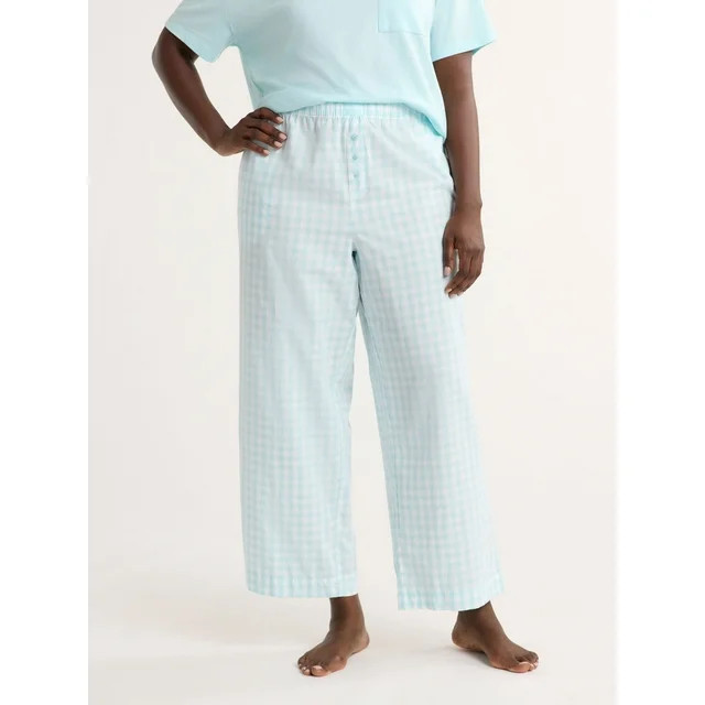 Joyspun Women's and Women’s Plus Cotton Poplin Sleep Pants, Sizes XS to 3X | Walmart (US)