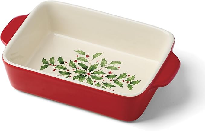 Lenox 898051 Holiday Rectangular Baking Dish, Small, Christmas, Festive Kitchen Decor | Amazon (US)