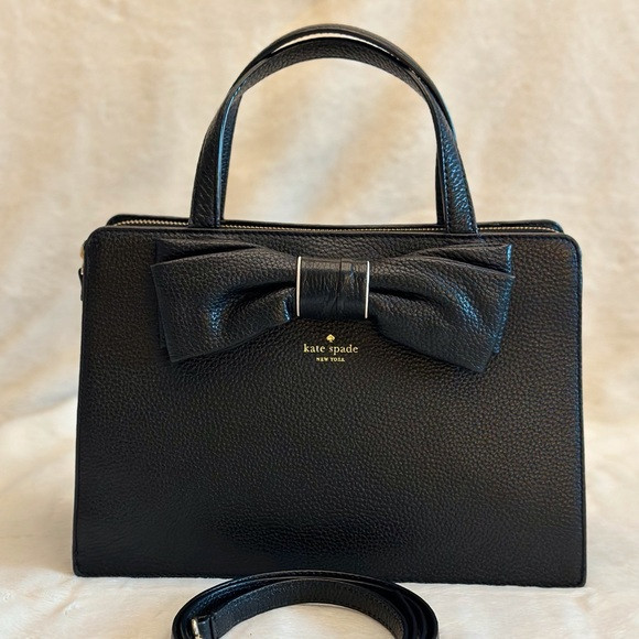 Kate Spade Bow Rosewood Place Black Top Handel Satchel | Poshmark