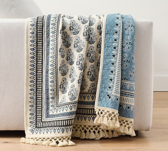 Jacquard Cotton Throw | Pottery Barn (US)