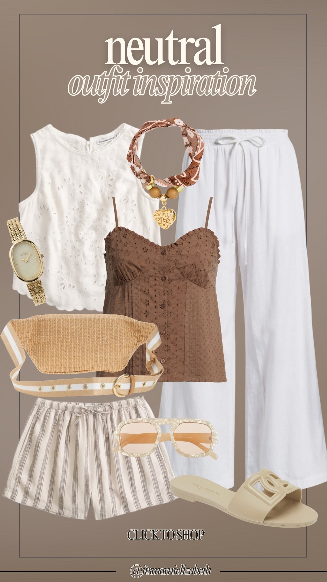 Neutral outfit inspo! ✨

Summer outfit, spring outfit, beach outfit, vacation outfit, neutrals

#LTKTravel #LTKootd #LTKgrwm