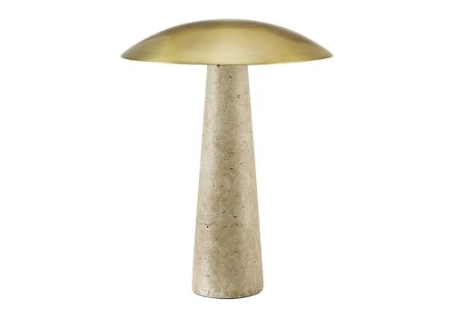 Monarch Specialties AM 9401 Lighting, 15" H, Led, Table Lamp, Beige Resin, Gold Metal, Contempora... | Amazon (US)