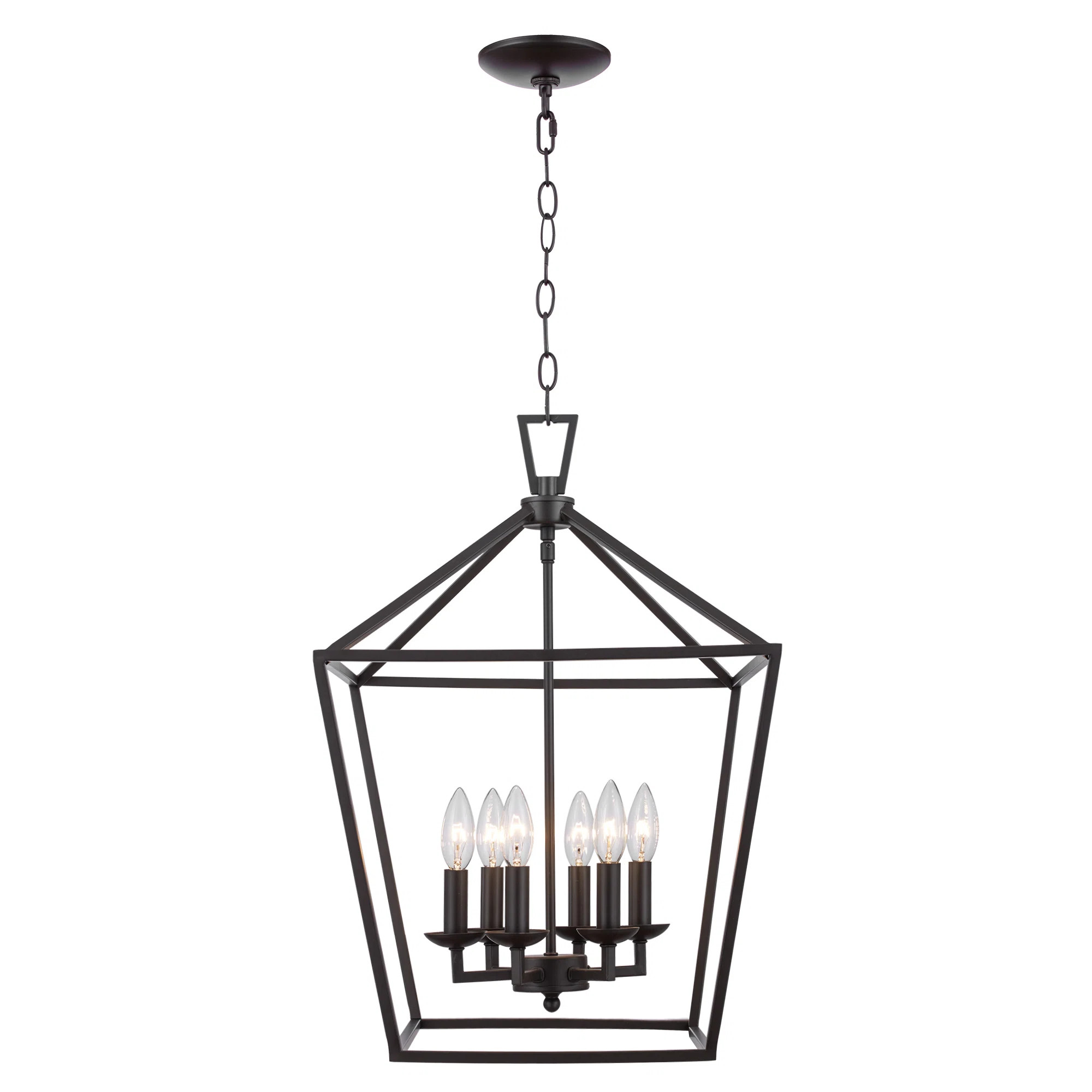6 - Light Dimmable Lantern Geometric Chandelier | Wayfair North America