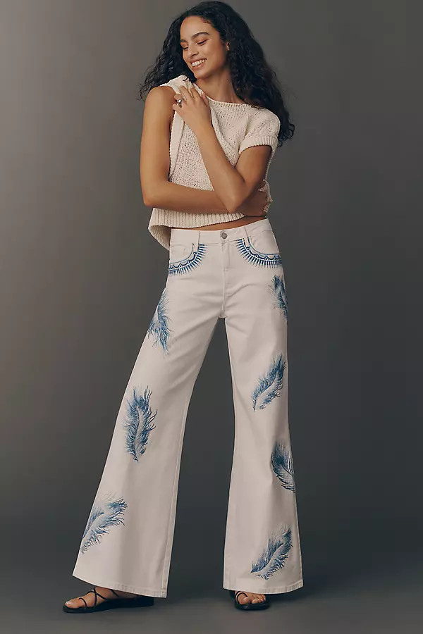 Driftwood Penelope High-Rise Wide-Leg Jeans | Anthropologie (US)