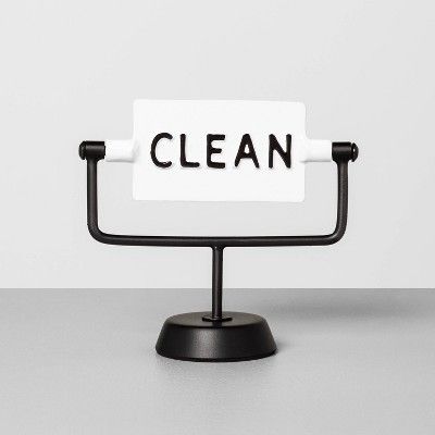 &#39;Clean / Dirty&#39; Reversible Sign White/Black - Hearth &#38; Hand&#8482; with Magnolia | Target