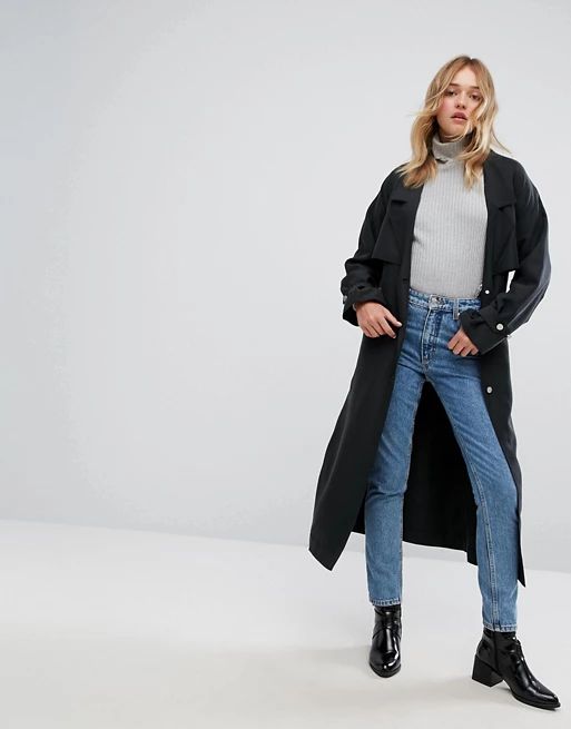 Monki Button Front Belted Coat | ASOS US