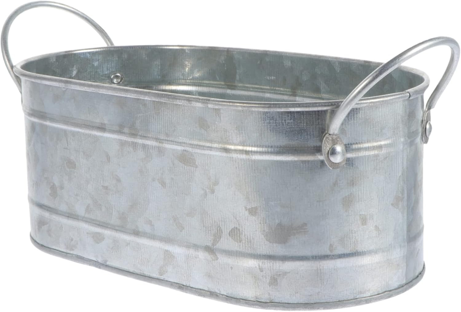 SUPVOX Pot Planters Indoor Galvanized Oval Planters Iron Oval Bucket with Handle Galvanized Oval ... | Amazon (CA)