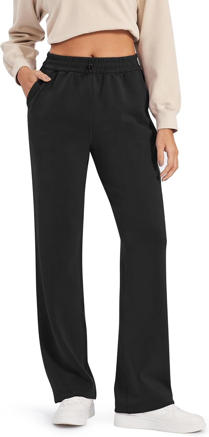 G4Free AiryBlend Wide Leg Sweatpants Yoga Pants with Pockets Drawcord Casual Lounge Pants Modal S... | Amazon (US)