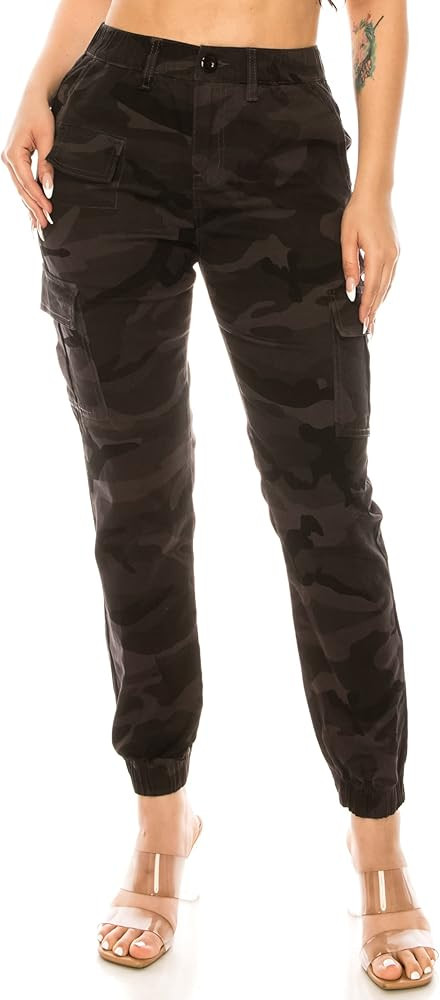 Women's High Waist Cargo Jogger Hiking Pants Casual Elastic Waistband Tapered Sweatpants with 6 P... | Amazon (US)