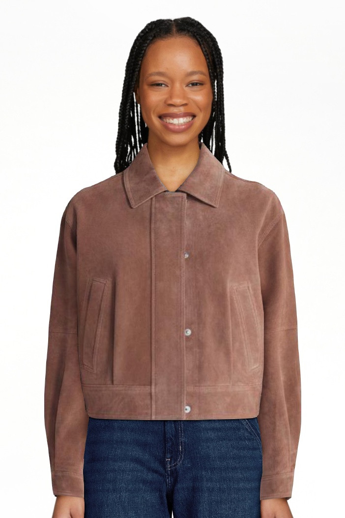 Scoop Women\u2019s and Women\u2019s Plus Cropped Suede Jacket, Sizes XS-4X | Walmart (US)