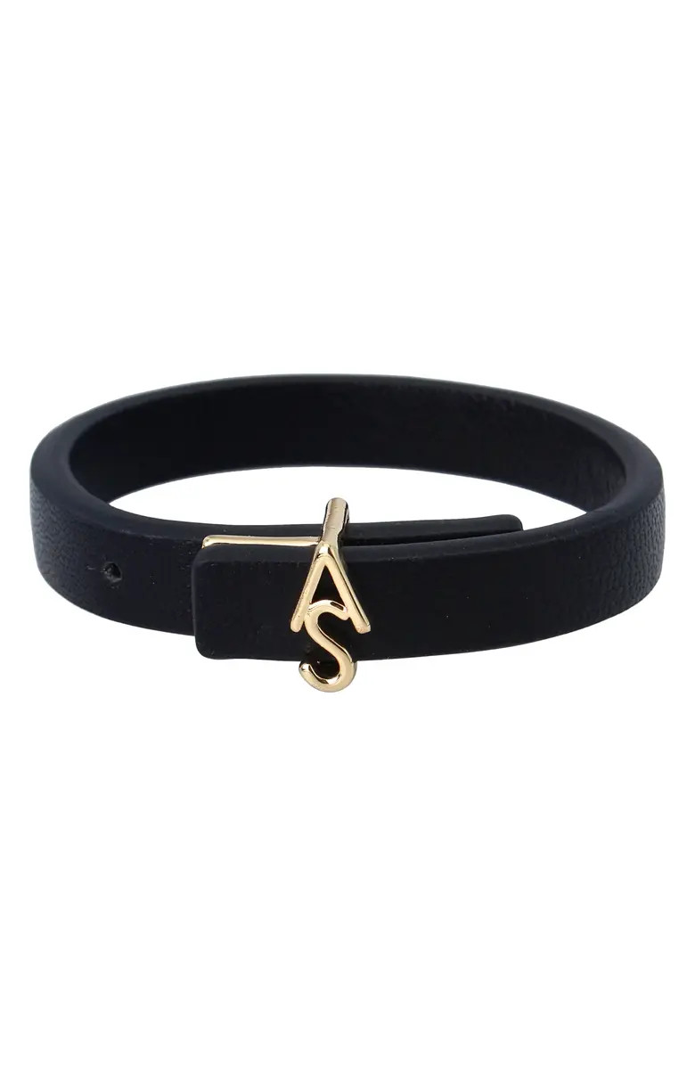 AllSaints Logo Leather Bracelet | Nordstrom | Nordstrom